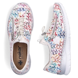 Frauen Sportschuhe Openwork White Rieker L3252-90 weiß 1