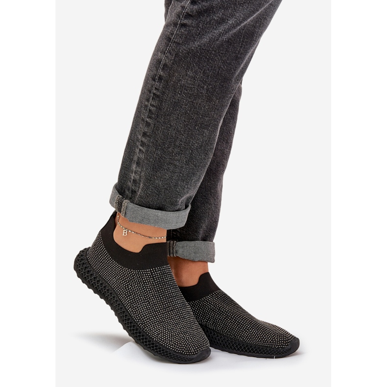 S.Barski Locked Damen -Sportschuhe mit TW121 Dekoration schwarz 1