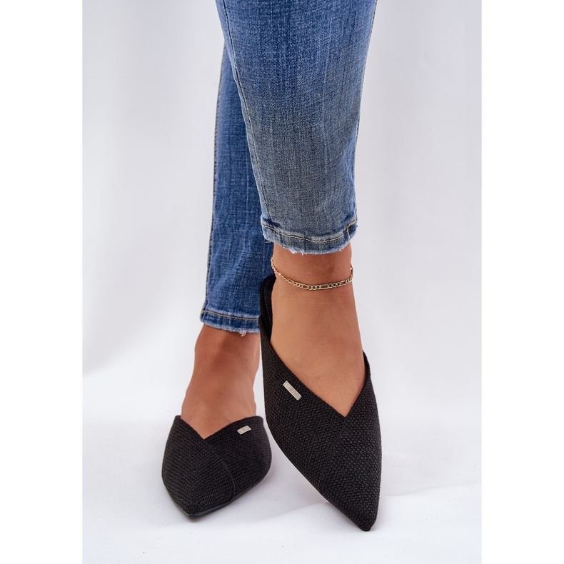 Damenflip Flops mit spitzen Zehen Big Star RR274210 Schwarz 2