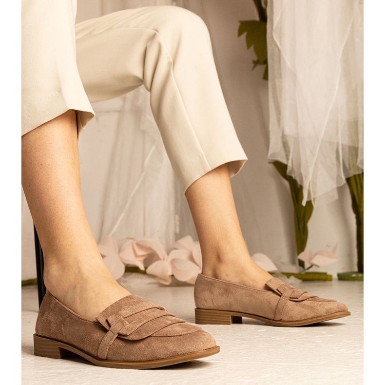 Braune Frauen klassische Slipper aus Ekozamszu 1