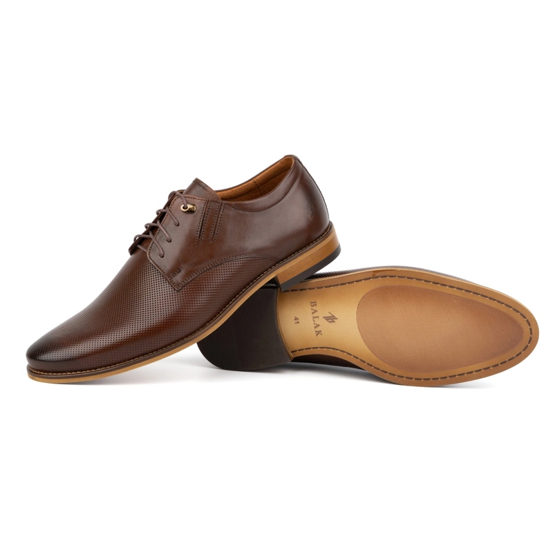 Olivier Männer elegante Lederschuhe 483 in einer dunkelbraunen Farbe 3