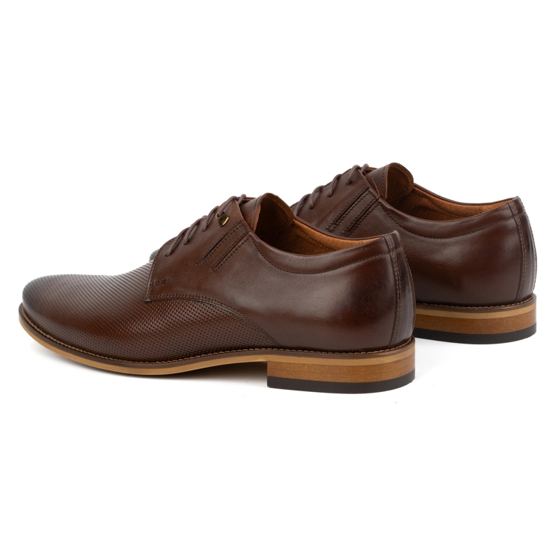 Olivier Männer elegante Lederschuhe 483 in einer dunkelbraunen Farbe 6