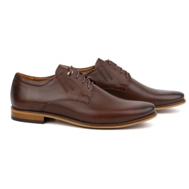 Olivier Männer elegante Lederschuhe 483 in einer dunkelbraunen Farbe 2