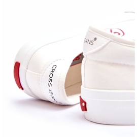 Damen Cross Jeans Stoff Turnschuhe LL2R4043 Weiß 2