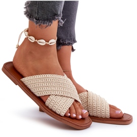 Frauenflip -Flops aus Big Star NN274078 Beige 4