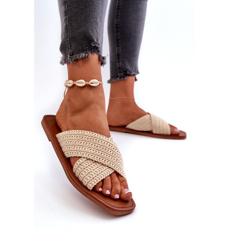 Frauenflip -Flops aus Big Star NN274078 Beige 2