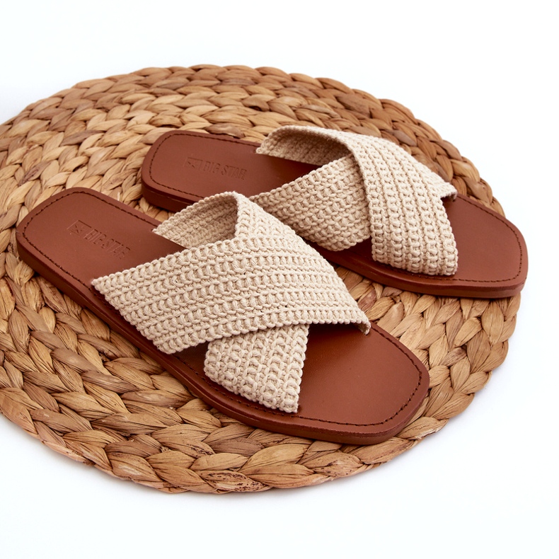 Frauenflip -Flops aus Big Star NN274078 Beige 1