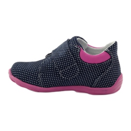 Mädchenschuhe mit Tupfen Ren But 1476 navy blau rosa blau weiß 2