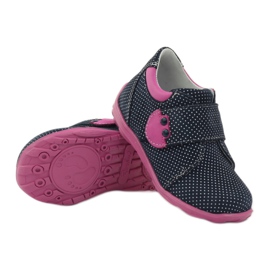 Mädchenschuhe mit Tupfen Ren But 1476 marineblau rosa blau weiß 3