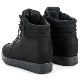 Wildleder-Turnschuhe schwarz 2