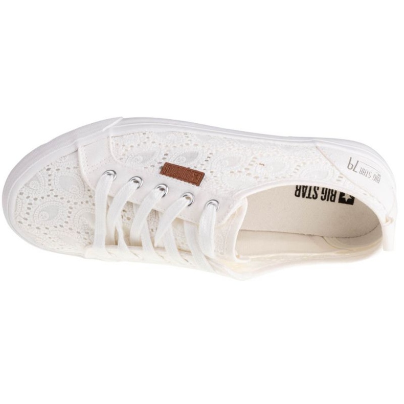 Big Star für Frauen W274925 Spitzen -Sneaker weiß 5