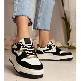 Schwarze Turnschuhe Frauensport -Sneaker 3