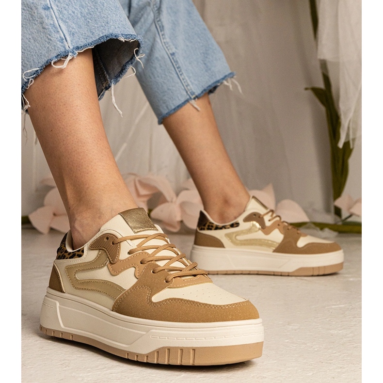Beige Sneakers Frauensport -Sneaker 1
