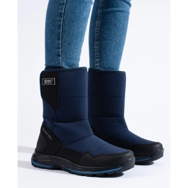 Damen-Schneestiefel mit Klettverschluss DK blau 2