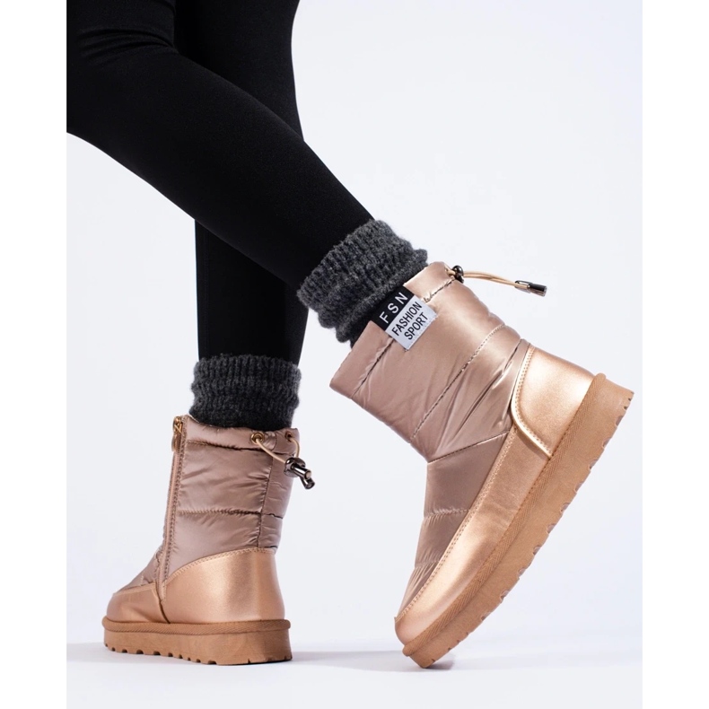 W. Potocki Damen-Schneestiefel Potocki mit niedrigem Schaft, golden 1