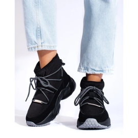 Schwarze Schneestiefel für Damen Big Star KK274274 1