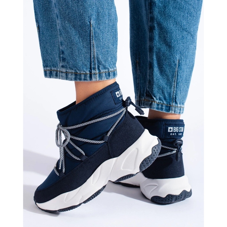 Marineblaue Schneestiefel für Damen Big Star KK274273 1