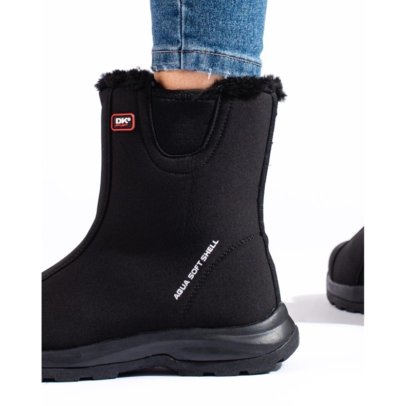 DK Damen-Trekkingstiefel, mit Fell isoliert schwarz 1
