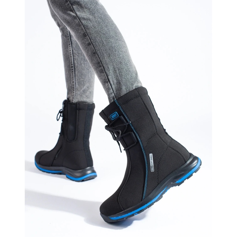 Damen-Trekkingschuhe mit DK-Lammfellmantel schwarz 1