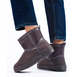 Kurze Schneestiefel für Damen Big Star KK274615 grau 1
