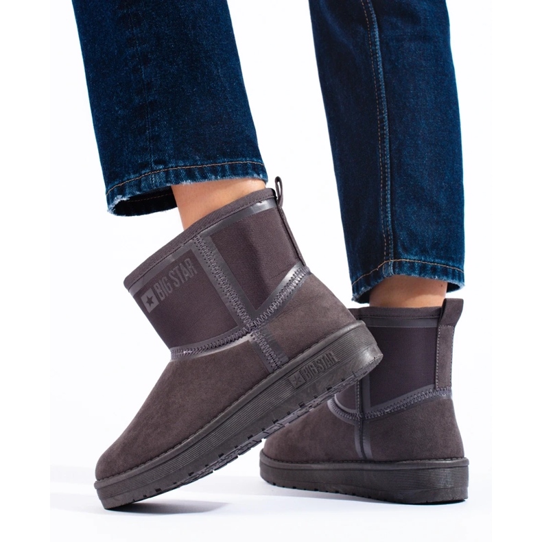 Kurze Schneestiefel für Damen Big Star KK274615 grau 1