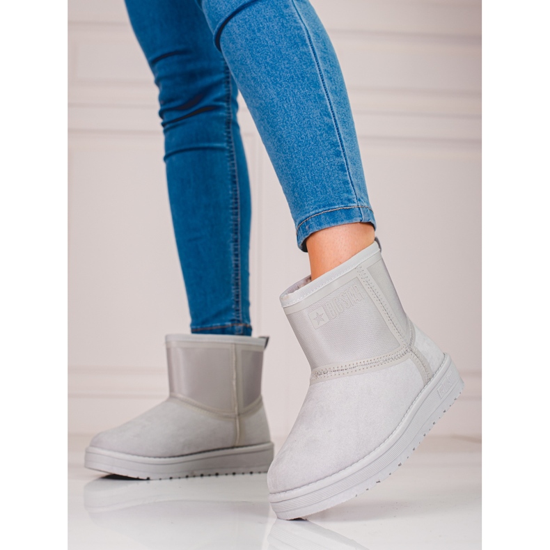 Graue kurze Schneestiefel für Damen Big Star KK274613 2