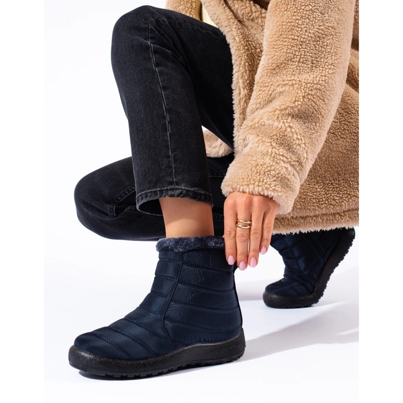 W. Potocki Marineblaue Overknee-Schneestiefel für Damen von Potocki 1