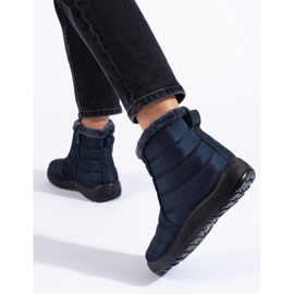 W. Potocki Marineblaue Overknee-Schneestiefel für Damen von Potocki 2