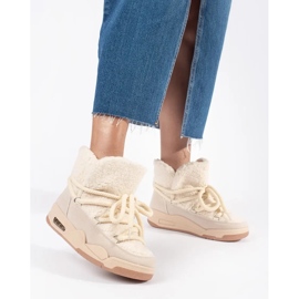 Seastar Beige Damen-Schneestiefel mit dicker Sohle 2