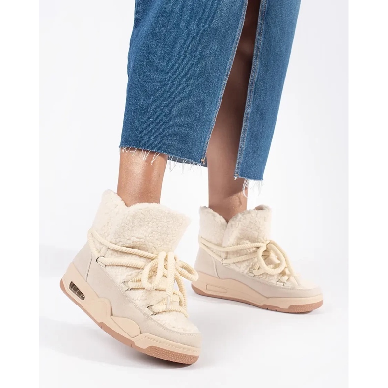 Seastar Beige Damen-Schneestiefel mit dicker Sohle 2