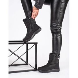 Schwarze, leichte Schneestiefel für Damen 1