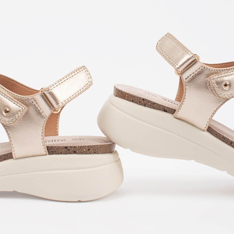 Goodin Bequeme goldene Sandalen von Frauen 1