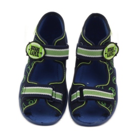 Befado Kinderschuhe Sandalen Hausschuhe 250p070 marineblau grün 4