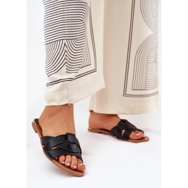 Flat -Frauen -Flip -Flops mit schwarzen Streifen 2