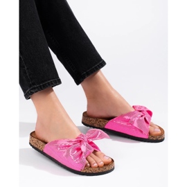 Bequeme Flip-Flops mit Schleife rosa 1