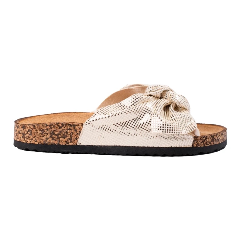 Bequeme Flip-Flops mit Schleife golden 2