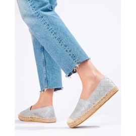 SHELOVET Gesteppte Espadrilles grau 1