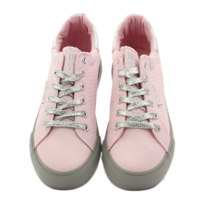 Big Star 274054 gebundene Turnschuhe grau rosa 4