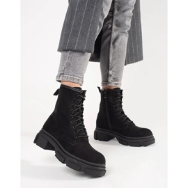 Schwarze Wildleder-Trapper 2