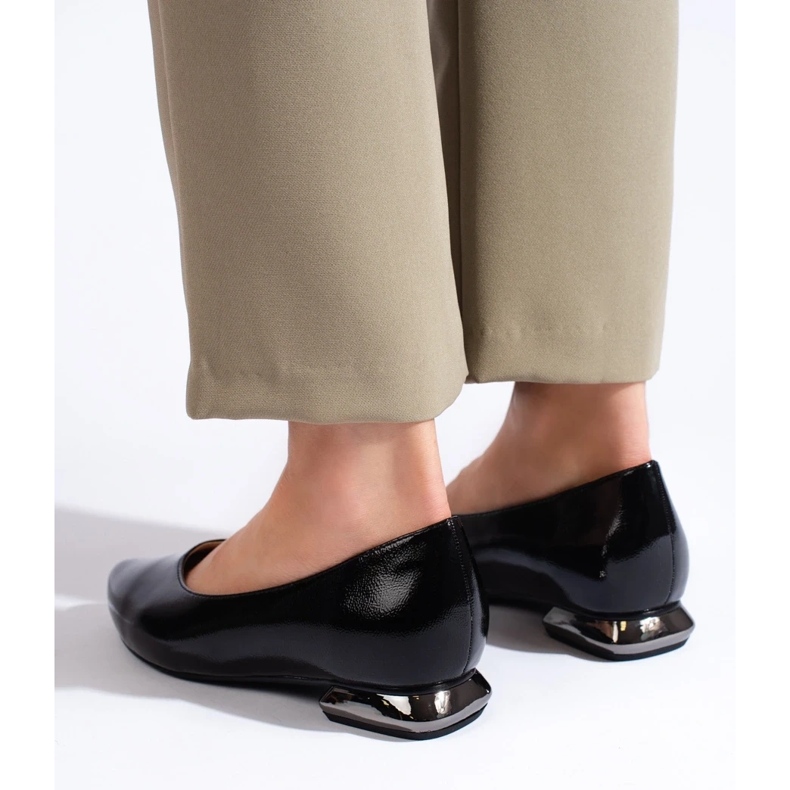 W. Potocki Pumps mit dekorativem Potocki-Absatz schwarz 1