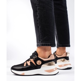 Stylische VINCEZA Sneaker schwarz 1