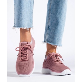 Sportschuhe zum Schnüren rosa 1