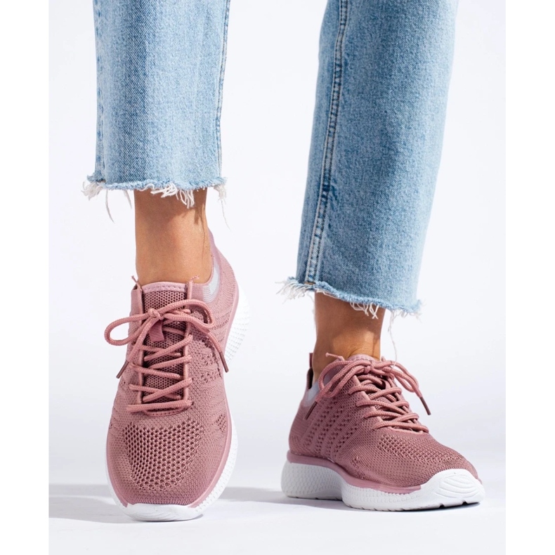 Sportschuhe zum Schnüren rosa 1