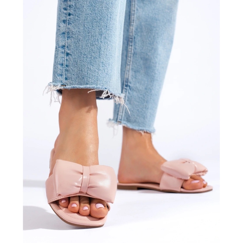 Seastar Rosa Pantoffeln mit Schleife 2