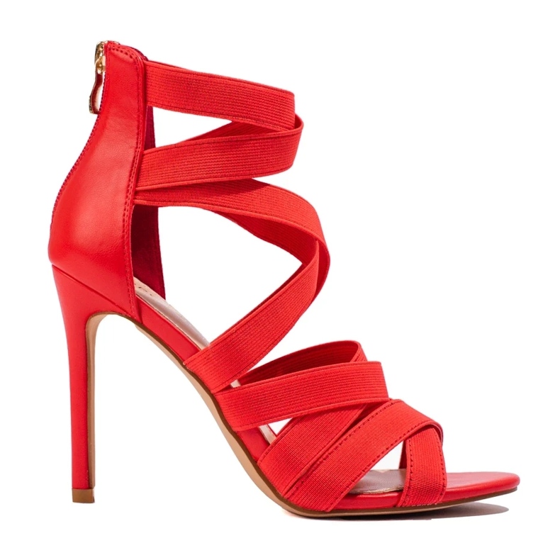 W. Potocki Sandalen auf High Heel Potocki rot 1