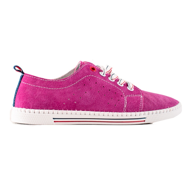 Filippo Klassische Ledersneaker rosa 1