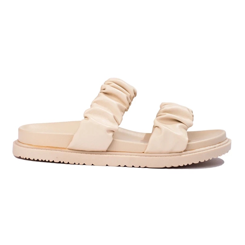 J. Star Beige Hausschuhe mit Streifen 1