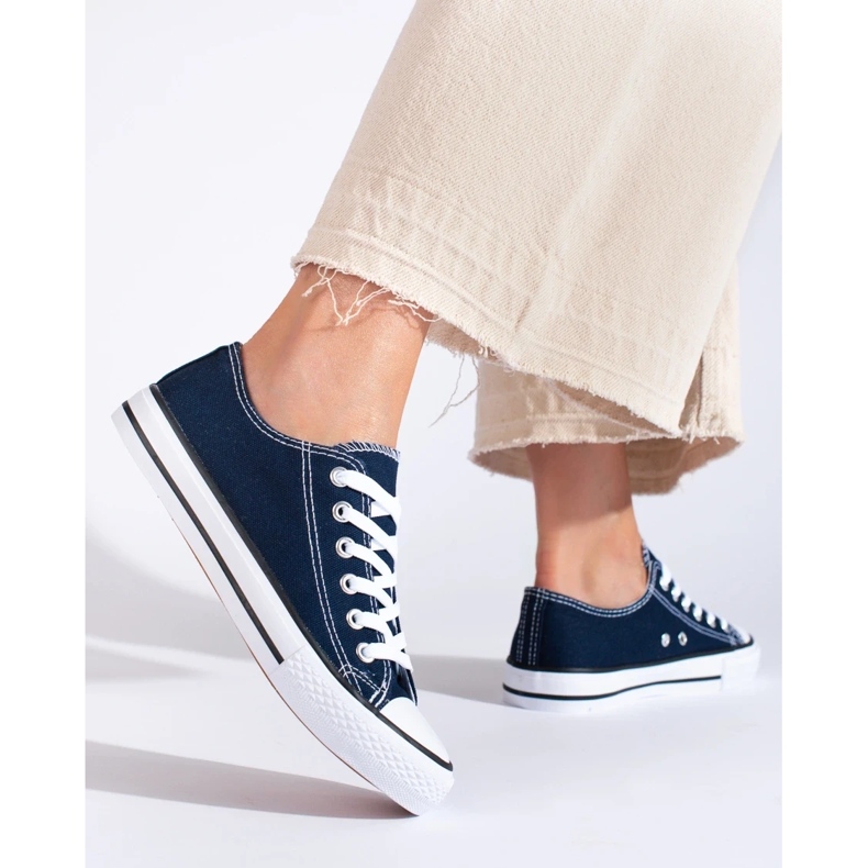 Klassische Damen-Sneakers blau 1