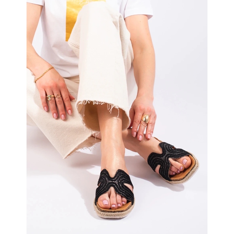 W. Potocki Bequeme Potocki-Hausschuhe schwarz 2