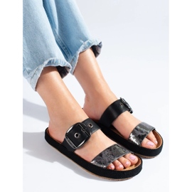 Big Star Damen Hausschuhe schwarz 1